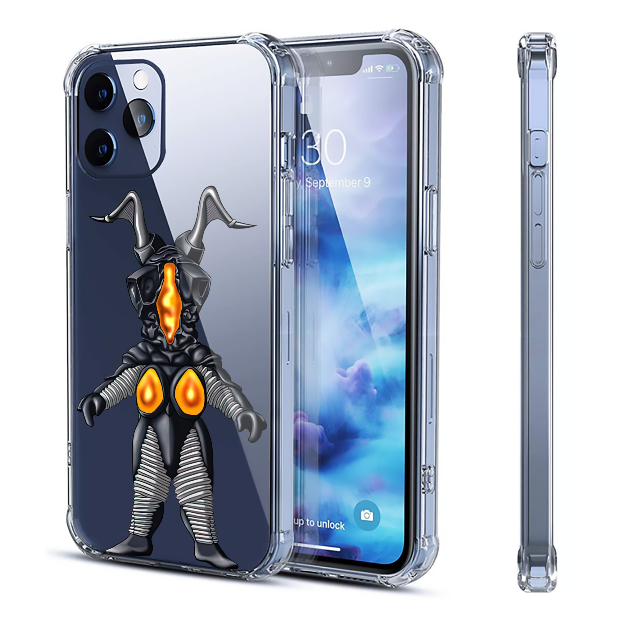 （画像用） ウルトラマン Ultraman 【iPhone 12シリーズ対応】透明スマホケース（クリアソフトケース）